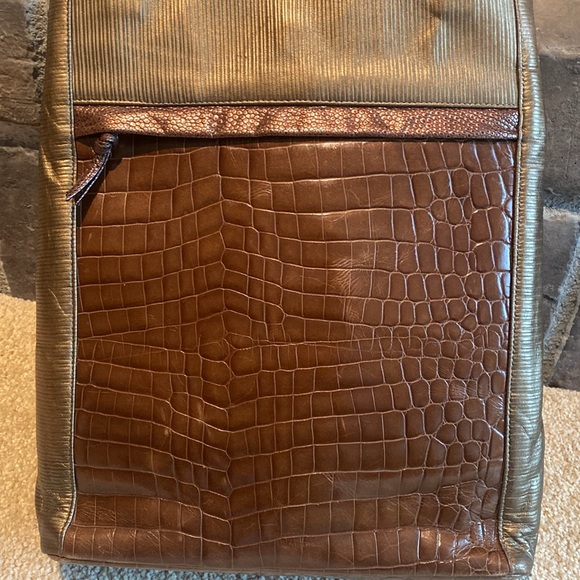 Sharif 1827 Bag in a Tricolor Leather with Dust Bag. - Picture 7 of 16